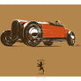 PRINT: "Black Lyon at Speed" 18" x 24"